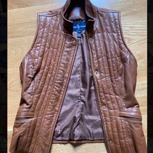 Vintage Ralph Lauren Leather Vest - Unique!!!